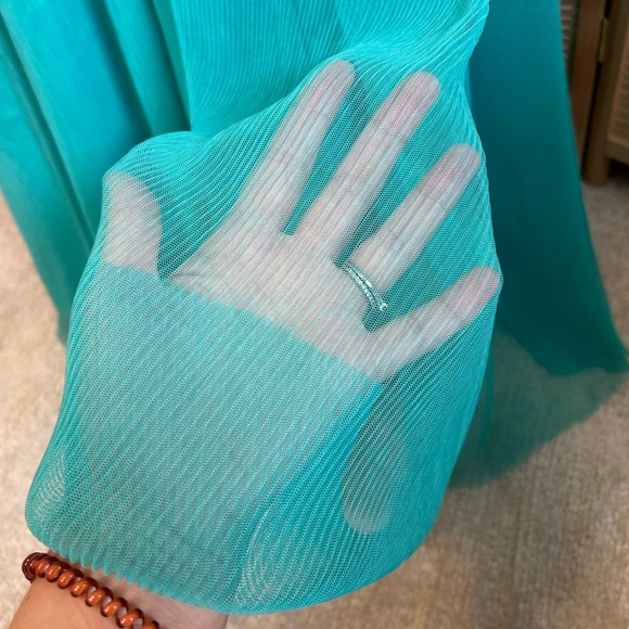 NWT Lulus Teal Mermaid Gown Maxi Dress - Picture 8 of 12